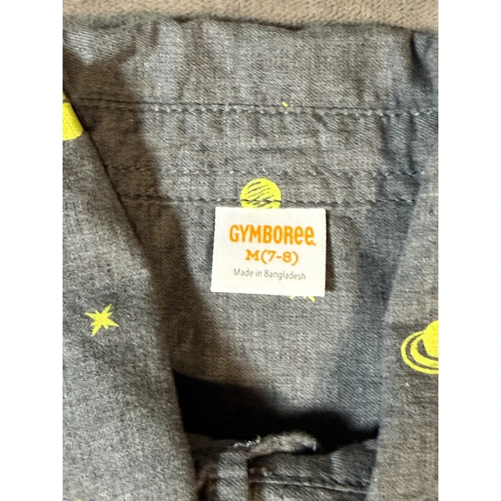 NWOT Gymboree Size Medium 7-8‎ Long Sleeve Dress Shirts Button Up Striped Space